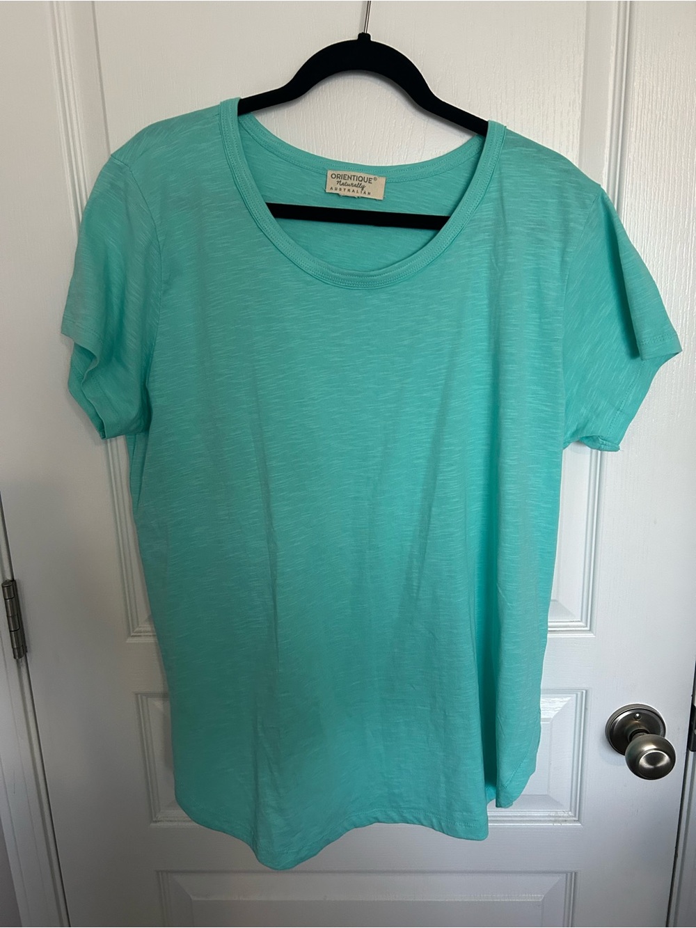 Orientique Mint Scoop Neck Short Sleeve Tee